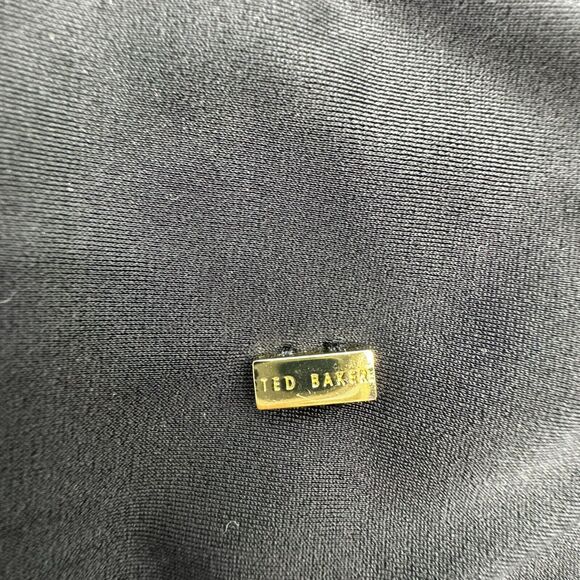 TED BAKER LONDON NWT Women 12 Black Deep Plunge Halter Padded One Piece Swimsuit - Picture 4 of 11